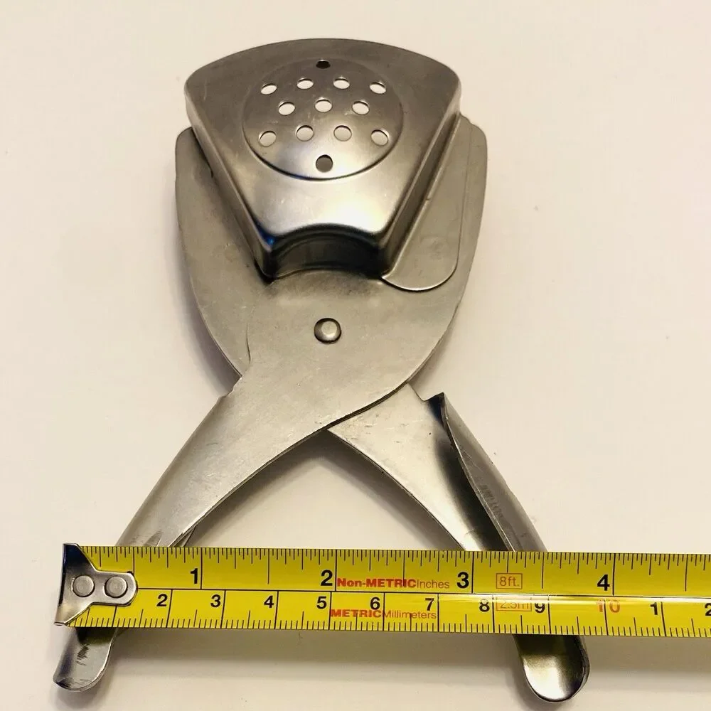 Heavy-Duty Stainless Steel Citrus Juicer Hand Held Ergonomic Handle Used Vintage